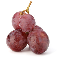 Red grape berry bunch isolated on white background cutout