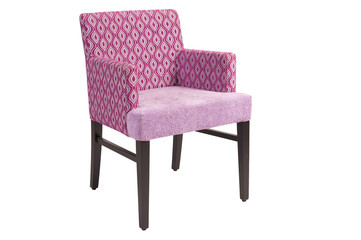 modern pink armchair