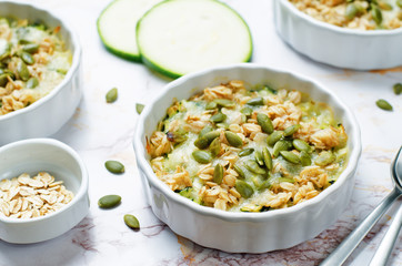 cheese pepita oats zucchini casserole