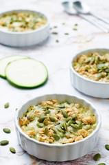 cheese pepita oats zucchini casserole