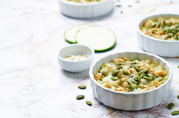 cheese pepita oats zucchini casserole