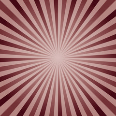 Abstract background. Dark Red Brown rays background. Vector 