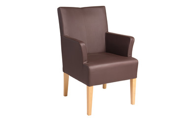 Naklejka premium Brown leather armchair