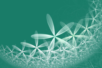 The fractal colorful abstract daisy