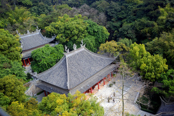 Nengren Temple in the forest, Baiyunshan, China