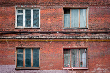 Naklejka premium Red brick walls