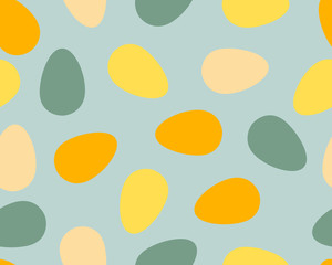 Cute seamless vector pattern with easter eggs.