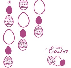 Fototapeta Easter card in shades of purple obraz
