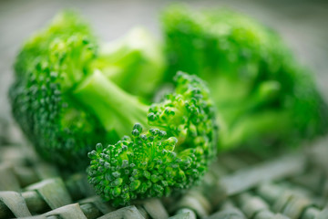 Broccoli. Closeup of fresh green broccoli bunch