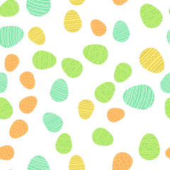 Colorful easter egg with ornament texture seamless pattern