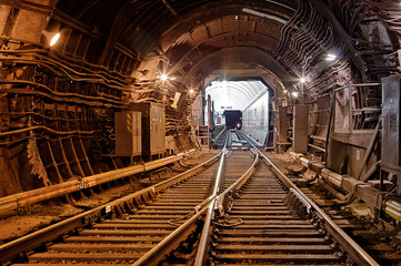 Subway tunnel. Kiev, Ukraine. Kyiv, Ukraine