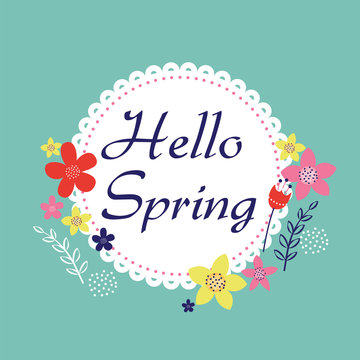 Hello spring with pop up flower