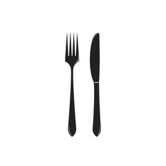 crossed fork over knife - illustration