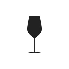 The wineglass icon. Goblet symbol. Flat Vector illustration