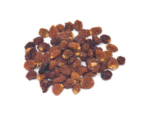 Dried organic golden berries, Physalis Peruviana isolated on white background