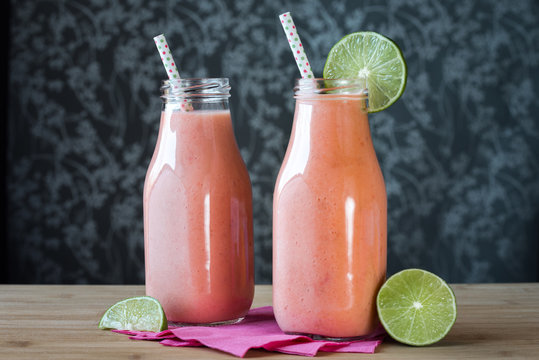Strawberry Lime Smoothies