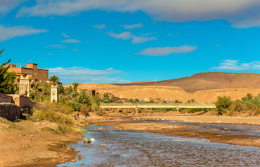 The Asif Ounila river at Ait Ben Haddou in Morocco