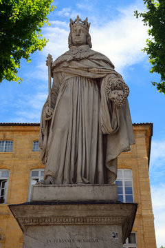 Statue of King Rene, the 1st, Aix-en-Provence, France