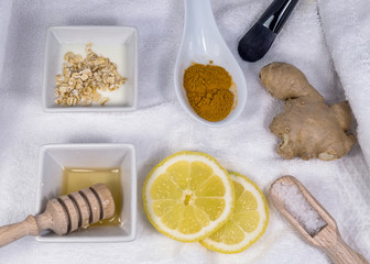 Ingredients for home made face mask