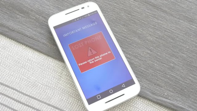 Lost phone on a table.