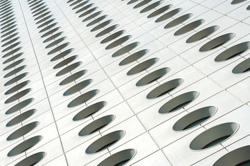 Naklejka premium Abstract view of Jardine House, Hong Kong