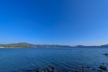 池田湖と開聞岳