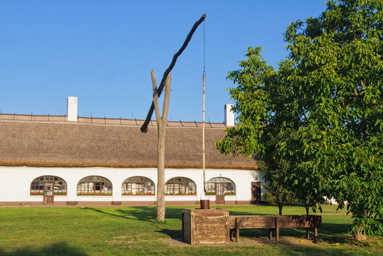 Sweep in front of the Csarda Museum in Kondoros, Hungary