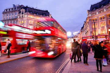 Shopping at Oxford street, London, Christmas day