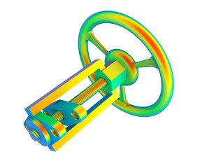 Illustration of a crane trumpet on a white background