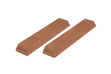chocolate on a white background