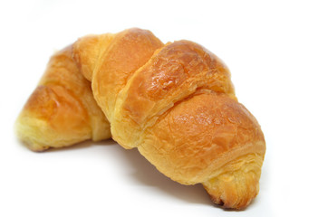 Two French croissants