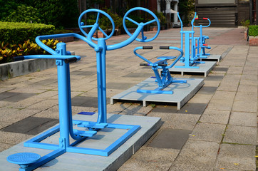 Fitness equipments outdoors