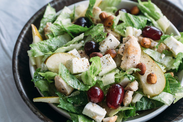 Greek Mediterranean salad. Vegetarian concept