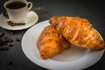 Croissant and coffee