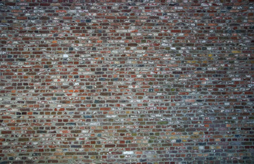 old wall of clay bricks