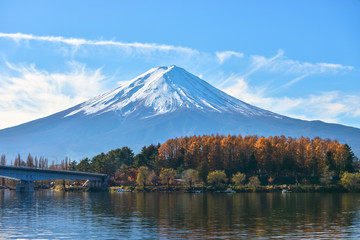 Mountain fuji and lake kawaguchiko, Japan