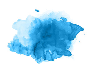 Blue watercolor splash vector 