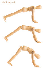 plank tap outs pose