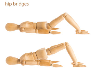 hip bridges pose