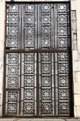Openwork gates in the building