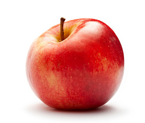 Red apple on the white