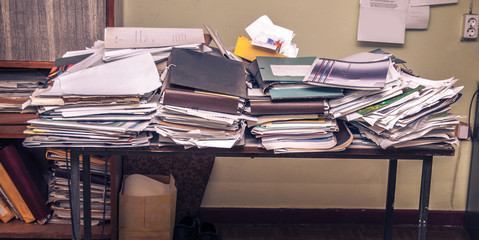Messy workplace