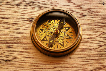 Vintage metal compass