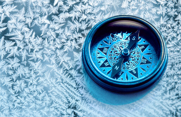 Vintage metal compass