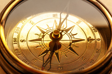 Vintage metal compass