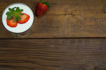 Yogurt with strawberry 