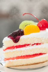 Closeup shot of fruit cake.