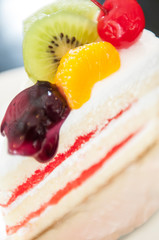 Closeup shot of fruit cake.