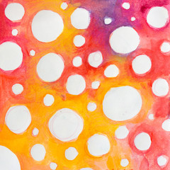 dotted yellow and orange painted texture - square photo
