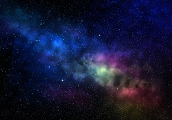 The Milky Way Galaxy. Computer illustration
